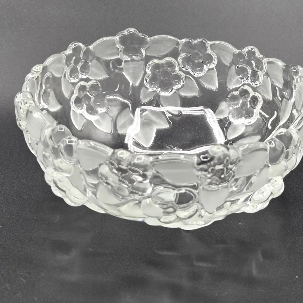 Mikasa Carmen Satinier (Walther Crystal‎ W. Germany) Crystal Bowl 5.5 inch